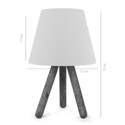 Lámpara de mesa AYD 1xE27/60W/230V crema
