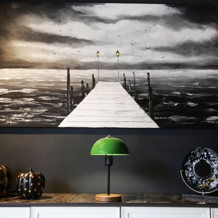 Lámpara de mesa AYD 1xE27/60W/230V verde