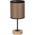 Lámpara de mesa BENITA 1xE27/60W/230V 30 cm marrón/roble