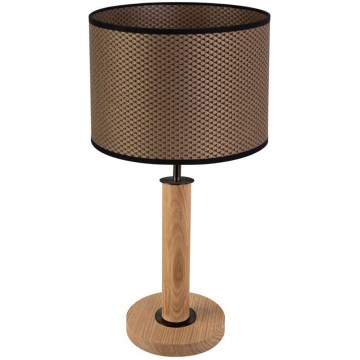 Lámpara de mesa BENITA 1xE27/60W/230V 48 cm marrón/roble