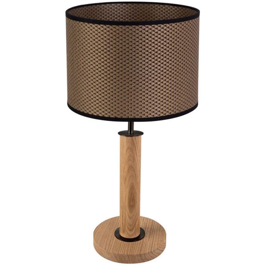 Lámpara de mesa BENITA 1xE27/60W/230V 48 cm marrón/roble