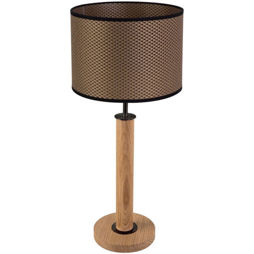 Lámpara de mesa BENITA 1xE27/60W/230V 61 cm marrón/roble
