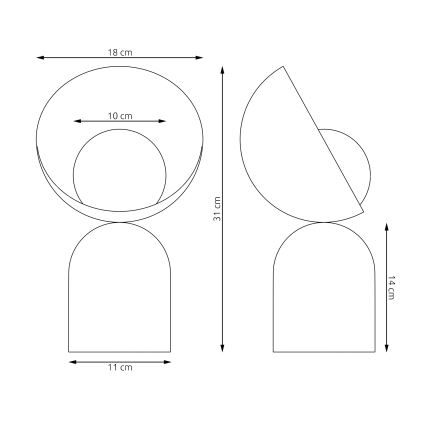 Lámpara de mesa BOTO 1xG9/8W/230V naranja