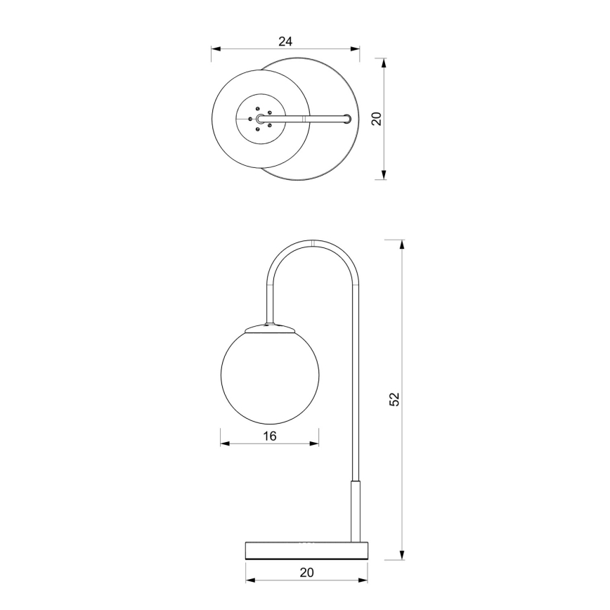 Lámpara de mesa CAMBRIDGE 1xE14/60W/230V negro/latón