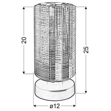 Lámpara de mesa COX 1xE27/60W/230V