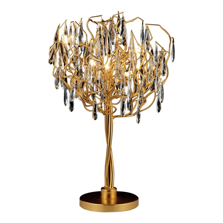 Lámpara de mesa de cristal 5xG9/40W/230V dorado