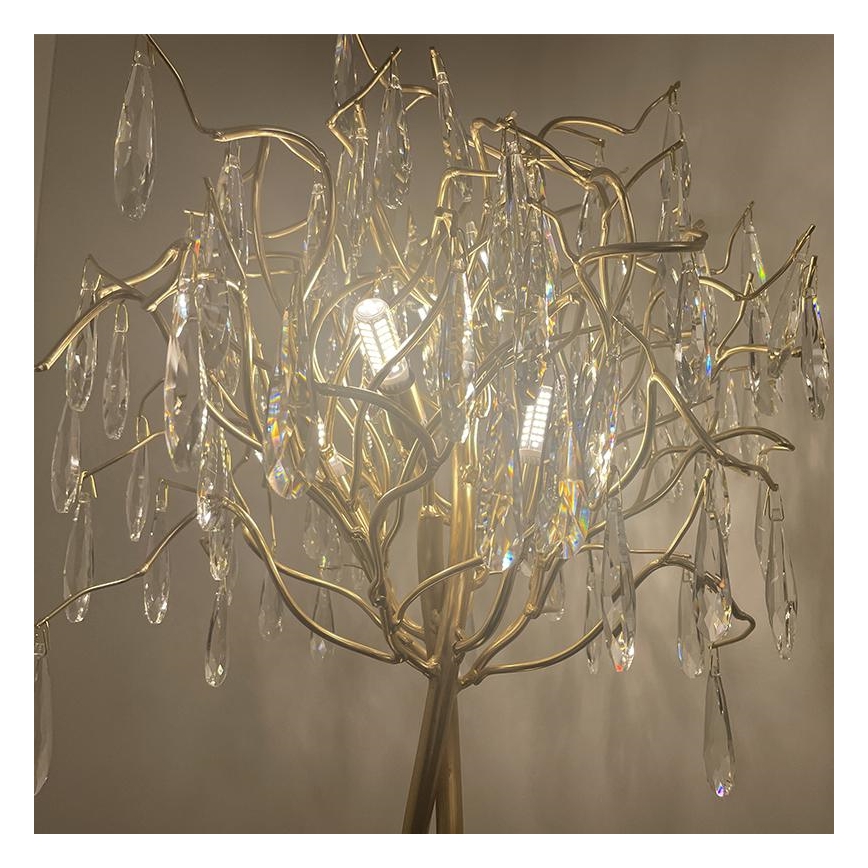Lámpara de mesa de cristal 5xG9/40W/230V dorado