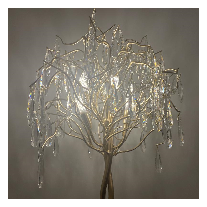 Lámpara de mesa de cristal 5xG9/40W/230V dorado