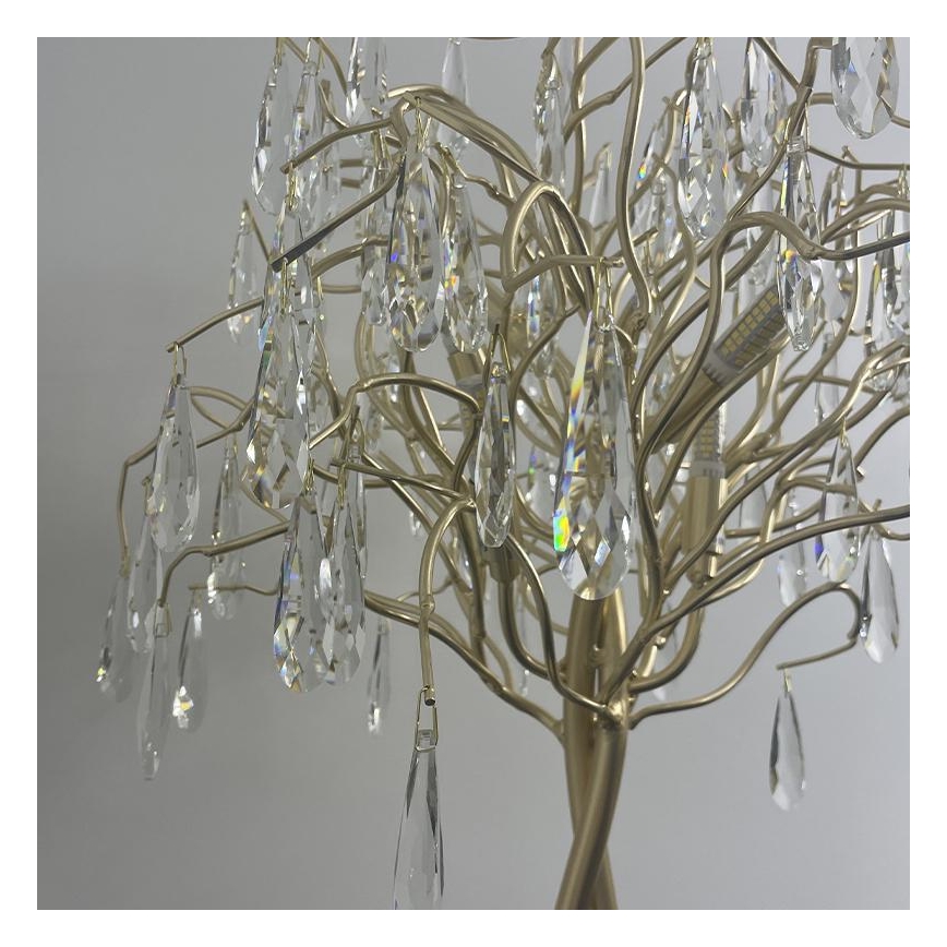Lámpara de mesa de cristal 5xG9/40W/230V dorado