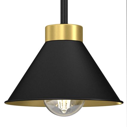 Lámpara de mesa DEMET 1xE27/15W/230V negro/dorado