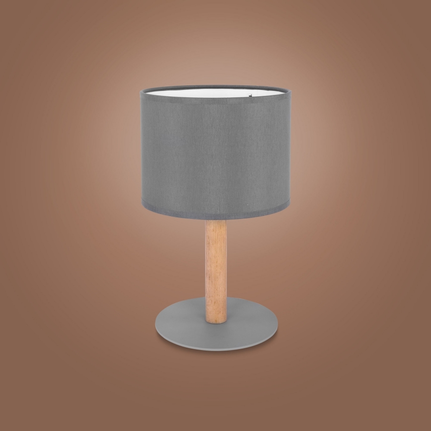 Lámpara de mesa DEVA 1xE27/15W/230V gris/madera