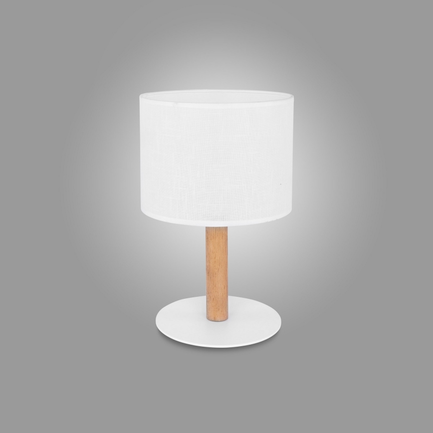 Lámpara de mesa DEVA 1xE27/60W/230V blanco/madera