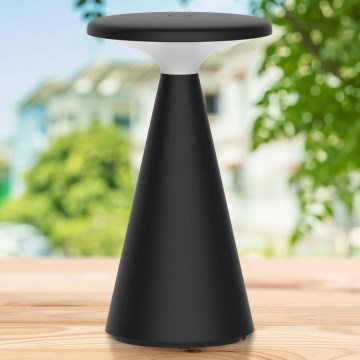 Lámpara de mesa exterior LED regulable con sensor táctil PAROS LED/1,8W/5V USB 1800 mAh IP44 negra