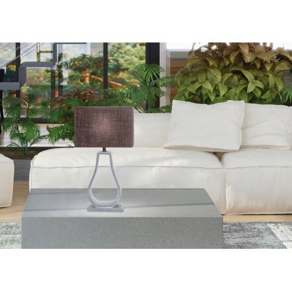 Lámpara de mesa FEMO 1xE14/40W/230V gris/marrón