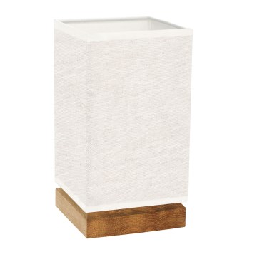 Lámpara de mesa FIRE 1xE27/25W/230V roble/beige roble