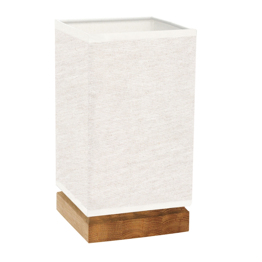 Lámpara de mesa FIRE 1xE27/25W/230V roble/beige roble