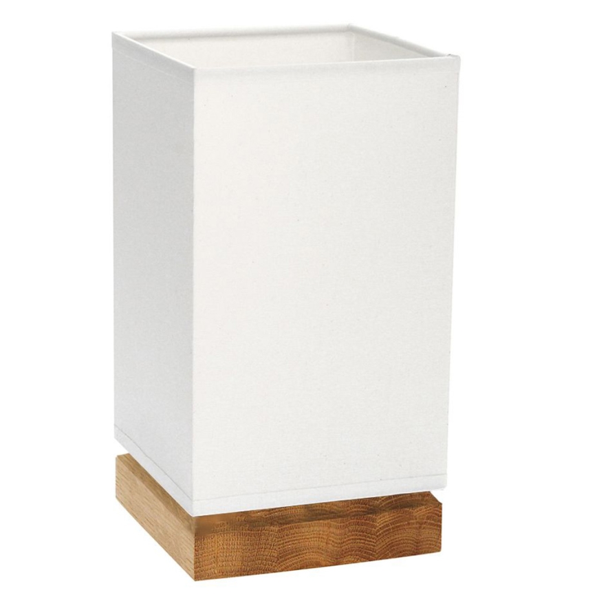Lámpara de mesa FIRE 1xE27/25W/230V roble/blanco roble