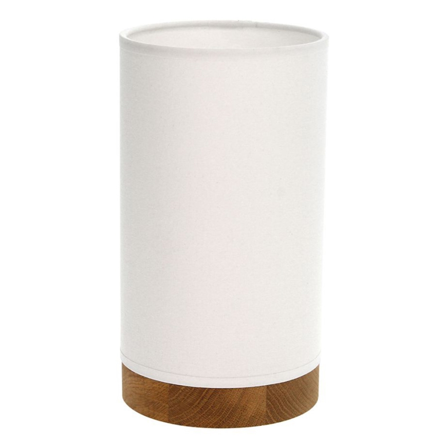 Lámpara de mesa FIRE 1xE27/25W/230V roble/blanco roble