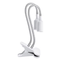 Lámpara de mesa flexible con clip para el cultivo de plantas PLANTY 2xE27/30W/230V blanco