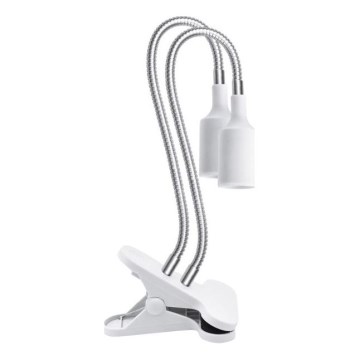 Lámpara de mesa flexible con clip para el cultivo de plantas PLANTY 2xE27/30W/230V blanco