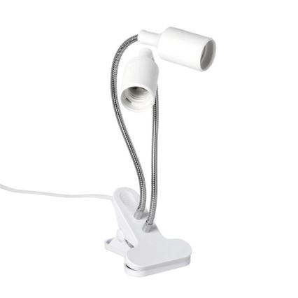 Lámpara de mesa flexible con clip para el cultivo de plantas PLANTY 2xE27/30W/230V blanco