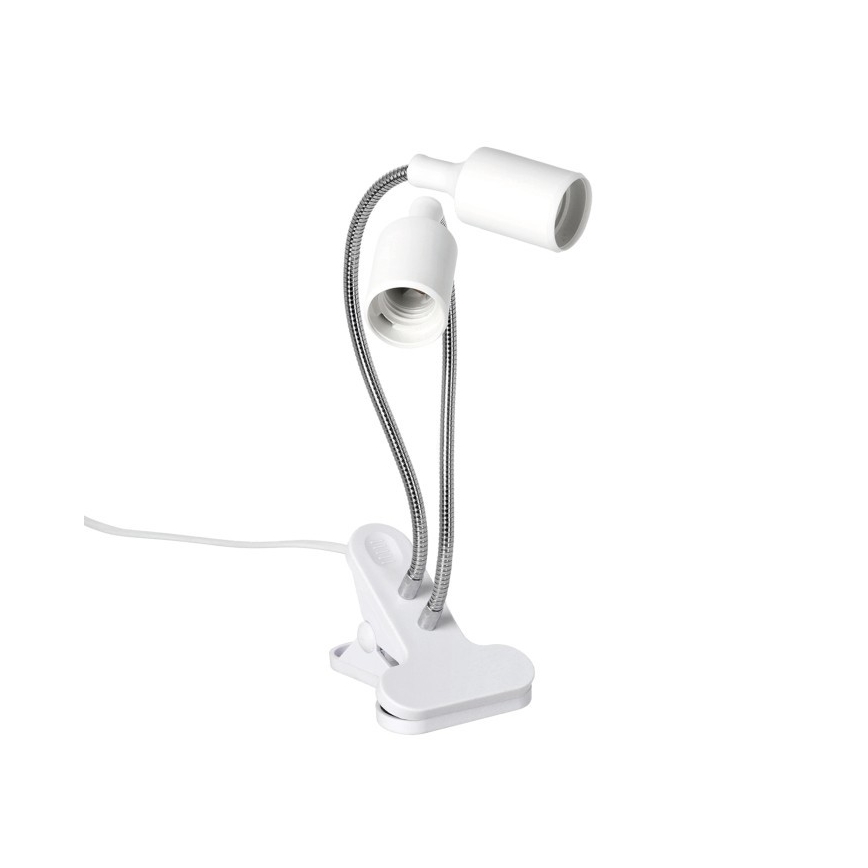 Lámpara de mesa flexible con clip para el cultivo de plantas PLANTY 2xE27/30W/230V blanco