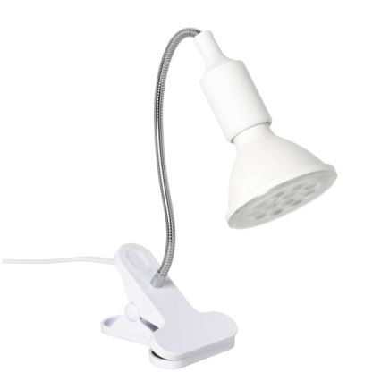 Lámpara de mesa flexible con clip para cultivo de plantas PLANTY 1xE27/30W/230V blanca