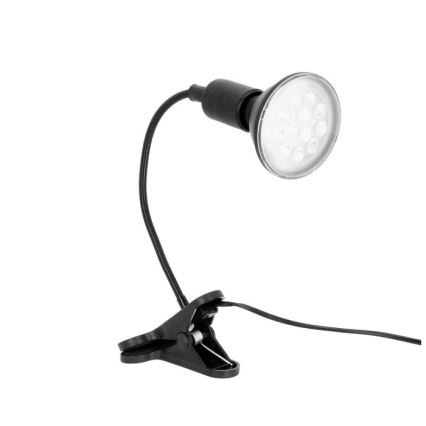 Lámpara de mesa flexible con clip para cultivo de plantas PLANTY 1xE27/30W/230V negra