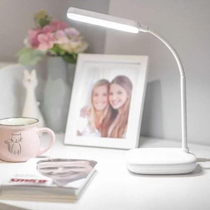 Lámpara de mesa flexible LED regulable LED/12W/230V 3000K/4000K/6500K blanco
