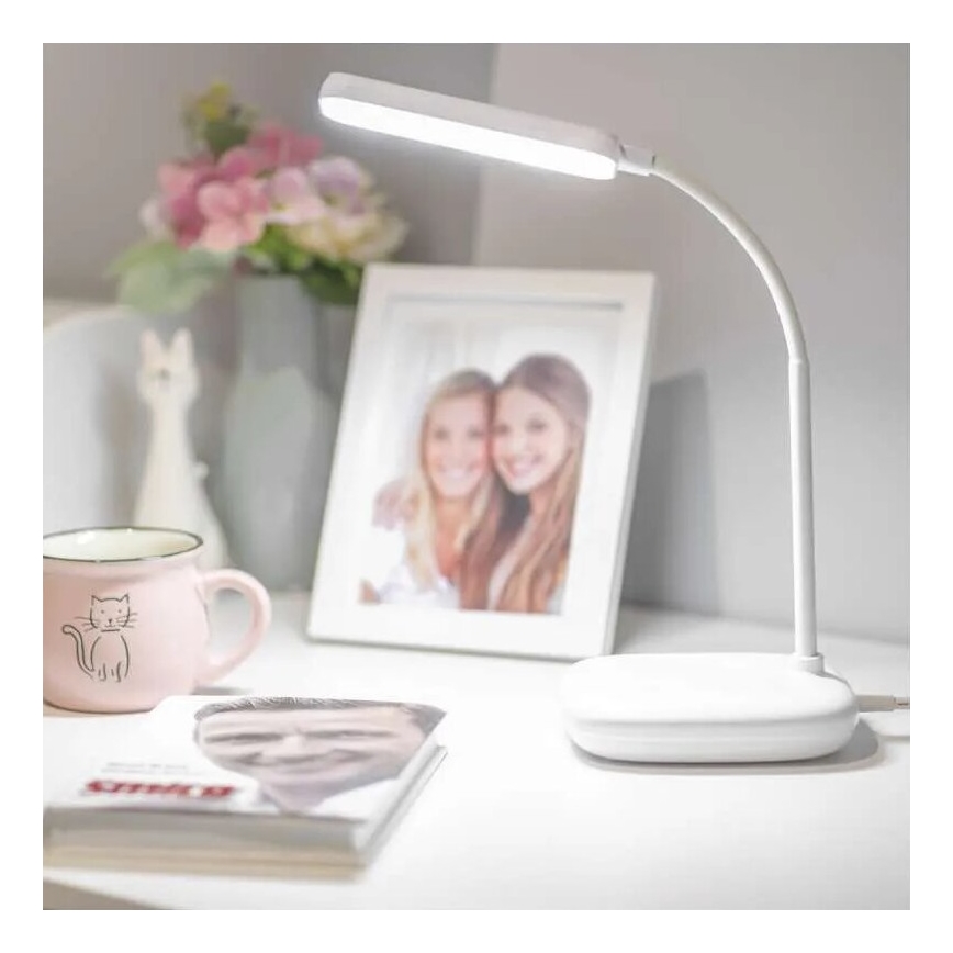 Lámpara de mesa flexible LED regulable LED/12W/230V 3000K/4000K/6500K blanco