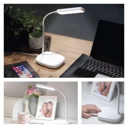 Lámpara de mesa flexible LED regulable LED/12W/230V 3000K/4000K/6500K blanco