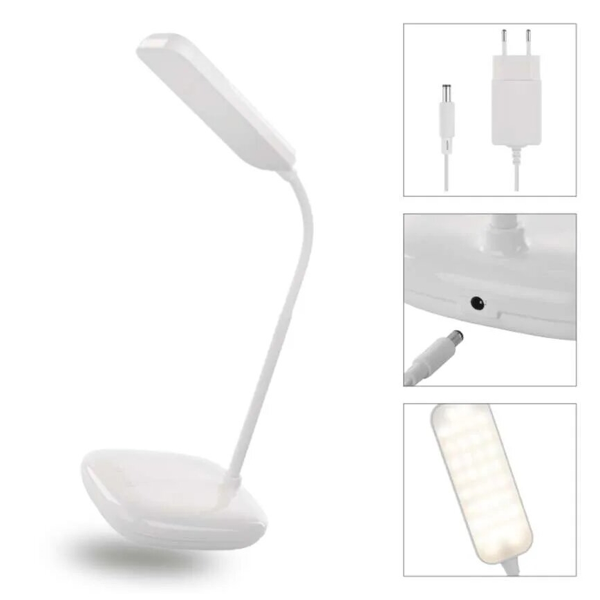 Lámpara de mesa flexible LED regulable LED/12W/230V 3000K/4000K/6500K blanco