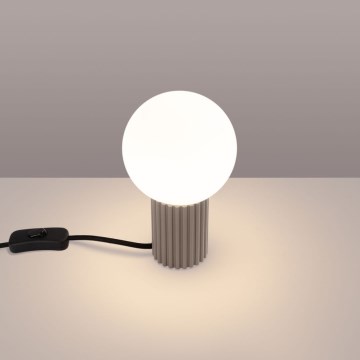 Lámpara de mesa HALO 1xG9/8W/230V diá. 12 cm beige