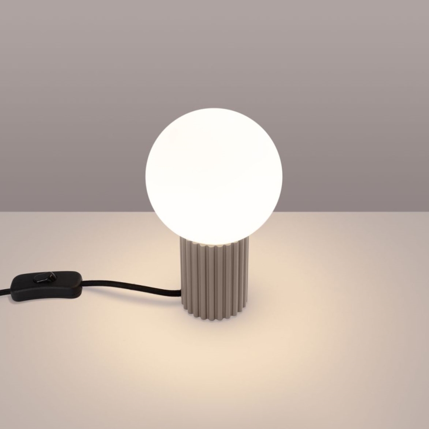 Lámpara de mesa HALO 1xG9/8W/230V diá. 12 cm beige