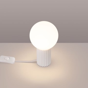 Lámpara de mesa HALO 1xG9/8W/230V diá. 12 cm blanco