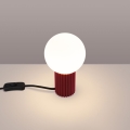 Lámpara de mesa HALO 1xG9/8W/230V diá. 12 cm rojo