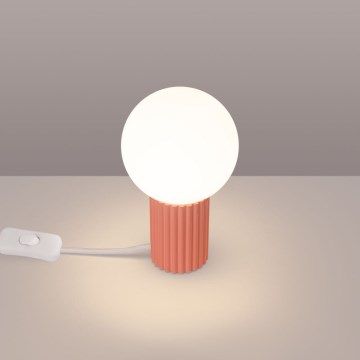 Lámpara de mesa HALO 1xG9/8W/230V diá. 12 cm rosa