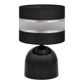 Lámpara de mesa HELEN 1xE27/15W/230V negro/plata