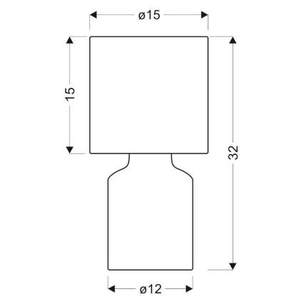 Lámpara de mesa INER 1xE14/40W/230V gris