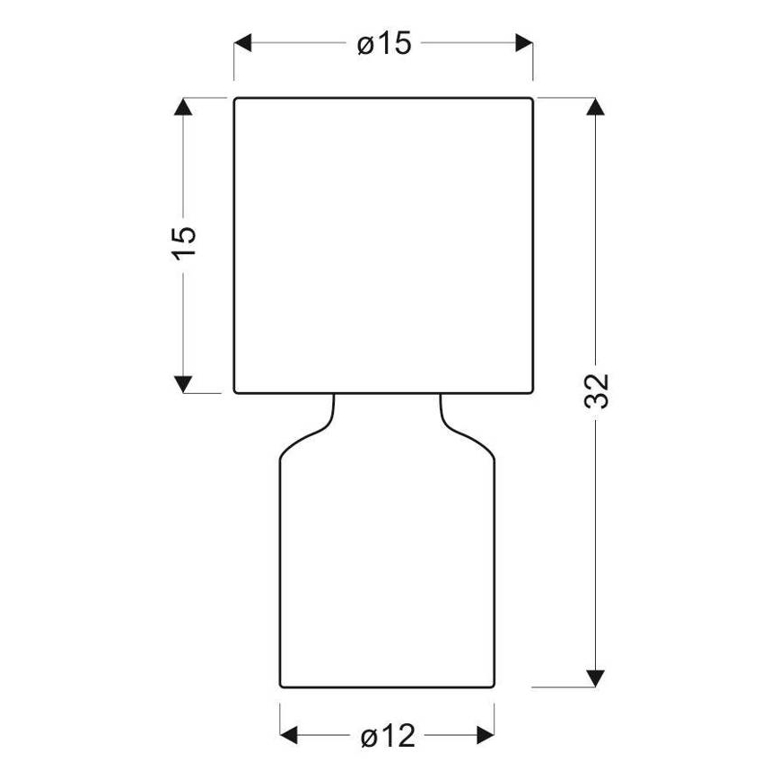 Lámpara de mesa INER 1xE14/40W/230V gris