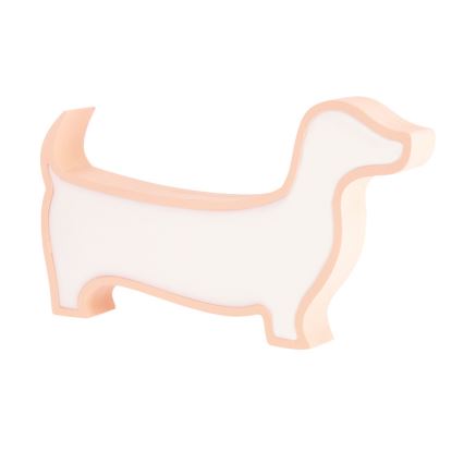 Lámpara de mesa infantil DOG LED/12W/230V rosa