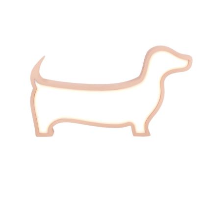 Lámpara de mesa infantil DOG LED/12W/230V rosa