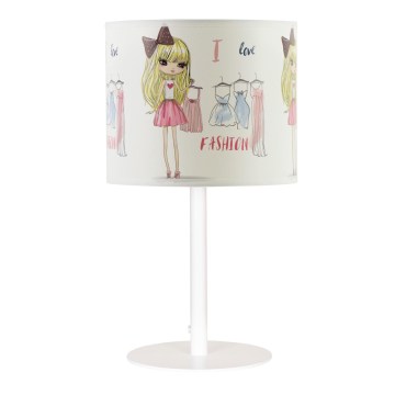 Lámpara de mesa infantil GIRLS VIBES 1xE27/60W/230V diámetro 18 cm Me encanta la moda