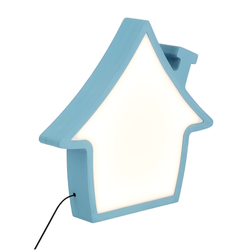 Lámpara de mesa infantil HOUSE LED/10W/230V azul