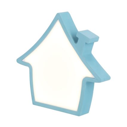 Lámpara de mesa infantil HOUSE LED/10W/230V azul