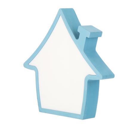 Lámpara de mesa infantil HOUSE LED/10W/230V azul