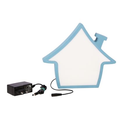 Lámpara de mesa infantil HOUSE LED/10W/230V azul