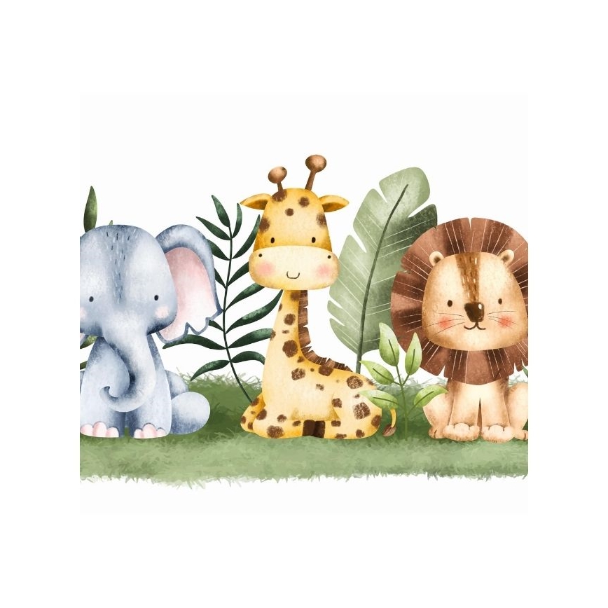 Lámpara de mesa infantil KIDS ROOM 1xE27/60W/230V, diámetro 18 cm, motivo jungla