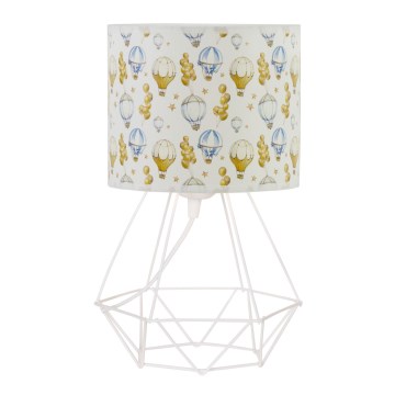 Lámpara de mesa infantil KIDS ROOM 1xE27/60W/230V Ø 18 cm, con diseño de globos