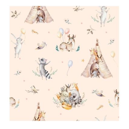 Lámpara de mesa infantil KIDS ROOM 1xE27/60W/230V Ø 18 cm con motivos de animales